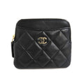 Chanel Classic Zip Coin Purse Ap2061 Black Lambskin Gdhardware