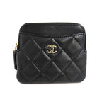 Chanel Classic Zip Coin Purse Ap2061 Black Lambskin Gdhardware