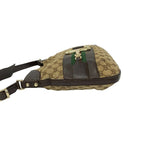 Gucci Sherry Line GG Logo Horsebit Canvas Leather Shoulder Bag Brown — view 5