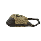 Gucci Sherry Line GG Logo Horsebit Canvas Leather Shoulder Bag Brown — view 6