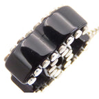 Chanel Necklace Studded CC Logo 05P Black Plastic Metal — view 5