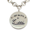 Gucci 925 Logo Circle Pendant Necklace