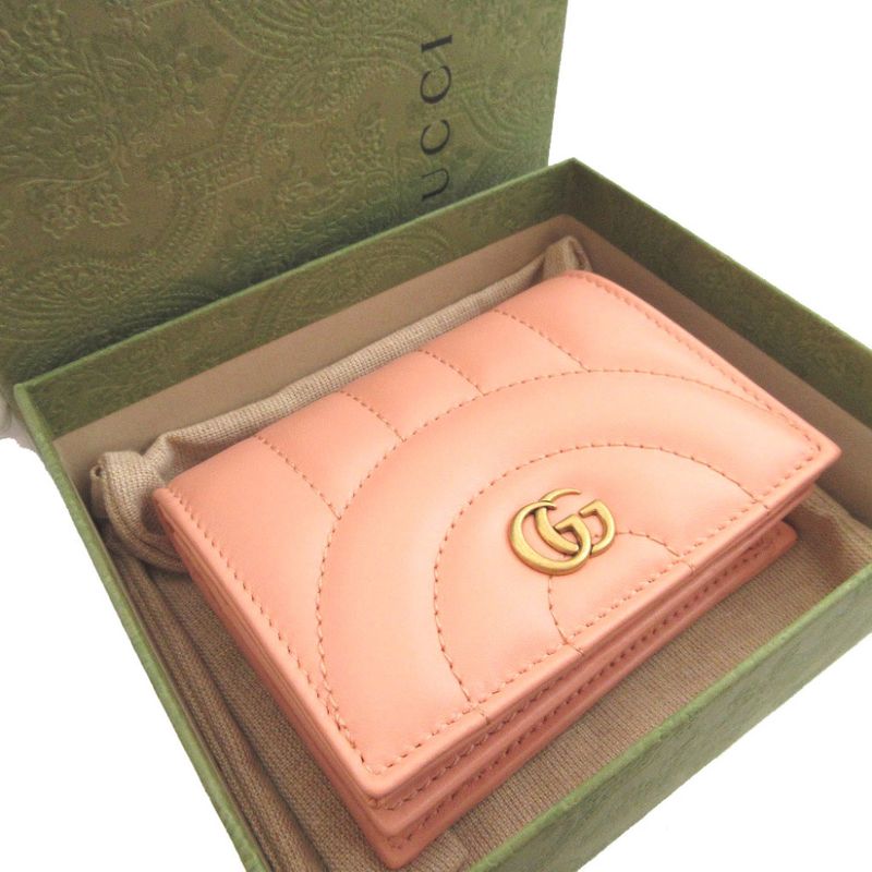 Gucci GG Marmont Leather Pink Bifold Wallet 0544 — view 2