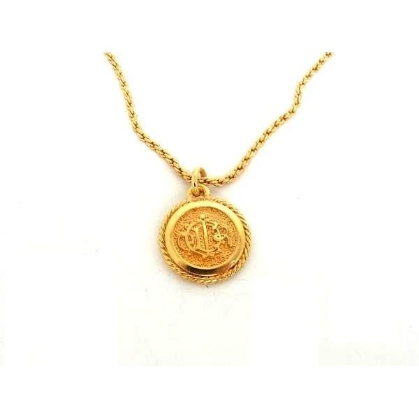 Dior Vintage Necklace Pendant Gold — view 2
