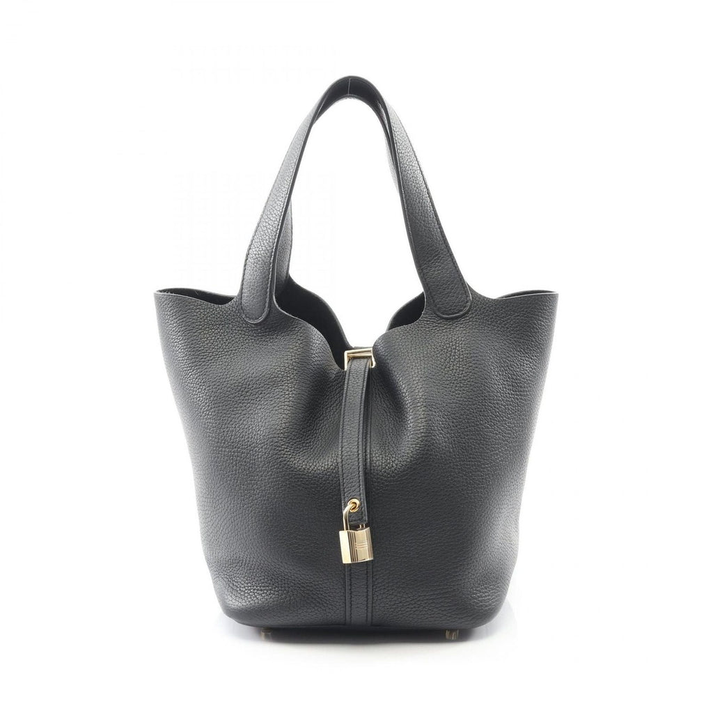 Hermes Handbag Picotin Lock MM Black Leather