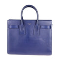 Saint Laurent Sac de Jour Handbag Leather Blue 2-Way