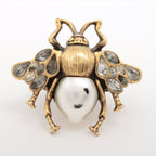 Gucci Bee Ring S GP Rhinestone Faux Pearl — view 6