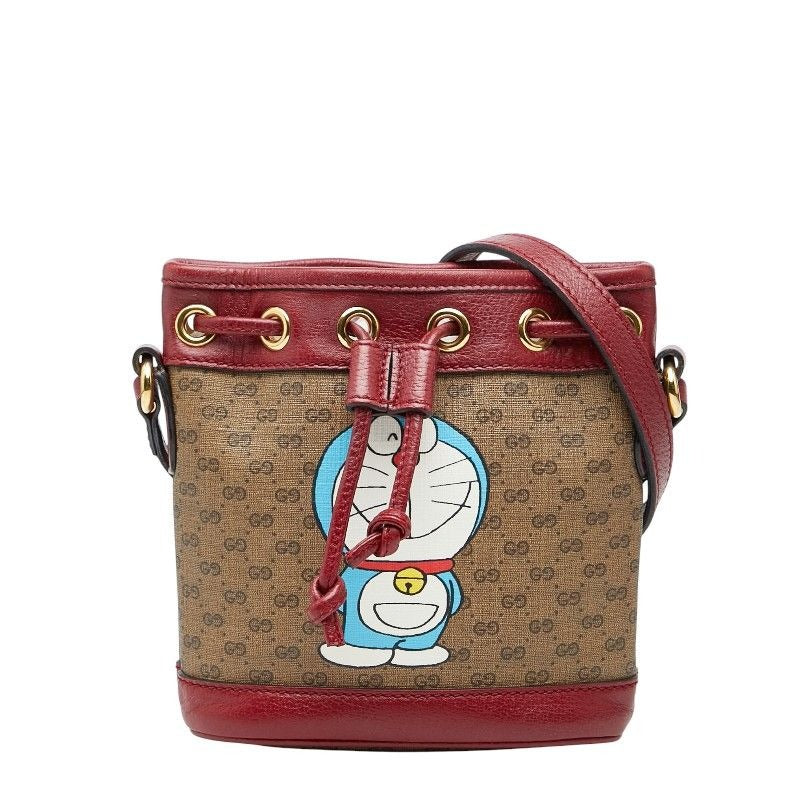 Gucci Doraemon Micro GG Supreme Mini Bucket Bag Crossbody — view 2