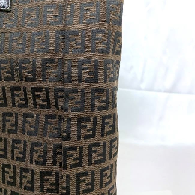 Fendi Tote Bag Brown Black Zucchino — view 6