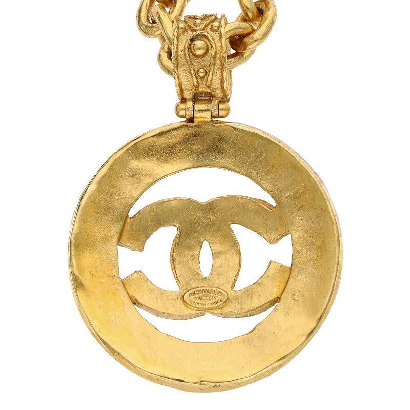 Chanel Coco Mark Gripore Color Stone Necklace — view 4