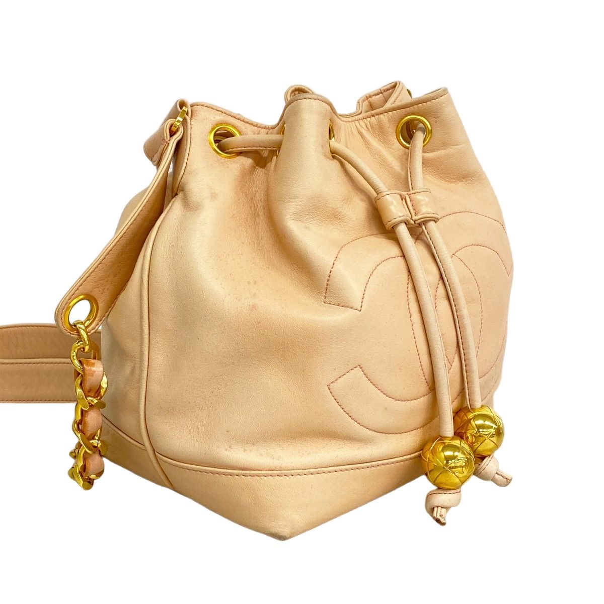 Chanel Shoulder Bag Lambskin Pink Gold — view 2