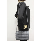 Bottega Veneta Shoulder Bag Small Patted Cassette Lambskin Gray — view 2