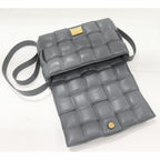 Bottega Veneta Shoulder Bag Small Patted Cassette Lambskin Gray — view 4