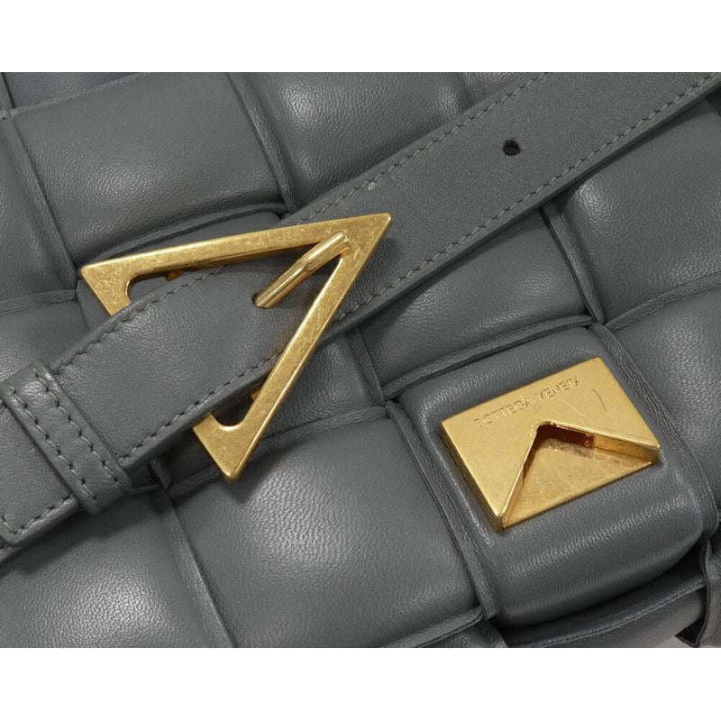 Bottega Veneta Shoulder Bag Small Patted Cassette Lambskin Gray — view 6