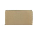 Celine Large Zipped Wallet Beige Orange Red Silver Hardware Leather