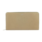 Celine Large Zipped Wallet Beige Orange Red Silver Hardware Leather