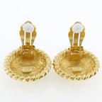 Chanel Coco Mark Vintage Gold Plated 23.8 g Earrings — view 5