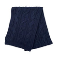 Hermes Muffler Cable Maillon T 04 Cashmere Knit Marine Navy Scarf