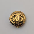 Chanel Earrings CC Logo Camellia Round Circle Gold Vintage