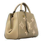 Louis Vuitton Handbag Monogram Empreinte Bicolor Montaigne BB Tourtelle Cream — view 2