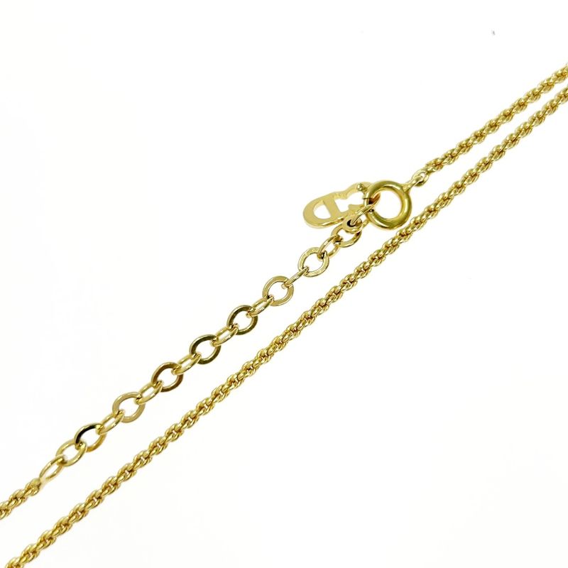 Christian Dior GP CD Logo Necklace Gold — view 6