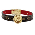 Louis Vuitton Bracelet LV Circle Reversible Brown Rouge Monogram