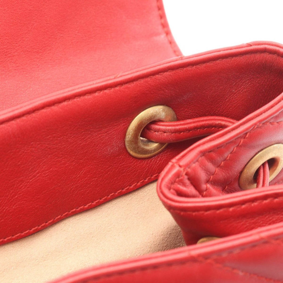Gucci Backpack GG Marmont Red Leather — view 8