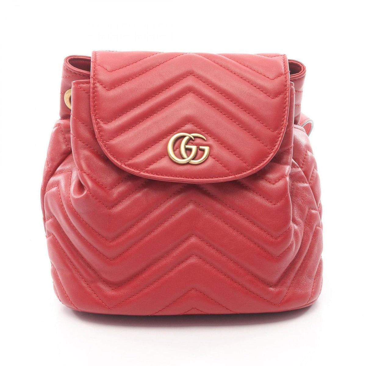 Gucci Backpack GG Marmont Red Leather