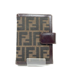 Fendi Zucca 6 Holes Notebook Cover Brown