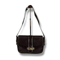 Celine Mini Shoulder Bag Dark Brown Leather Horse Carriage Hardware