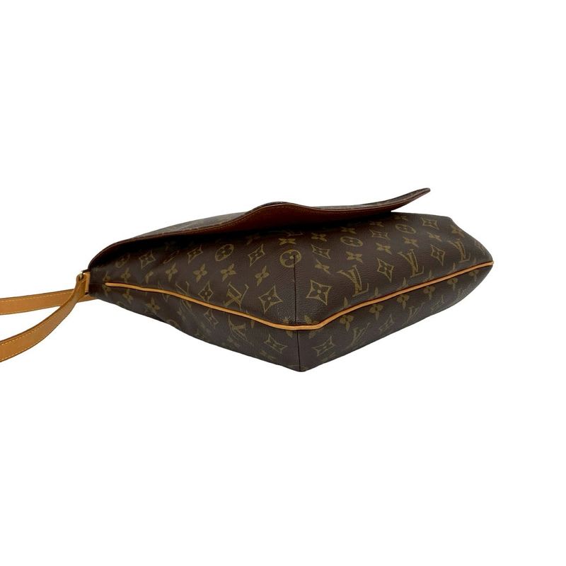 Louis Vuitton Vintage Musette Leather Shoulder Bag Pochette Sacoche Brown 63385 — view 8