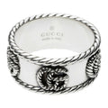 Gucci Ring Double G Silver Black