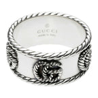Gucci Ring Double G Silver Black