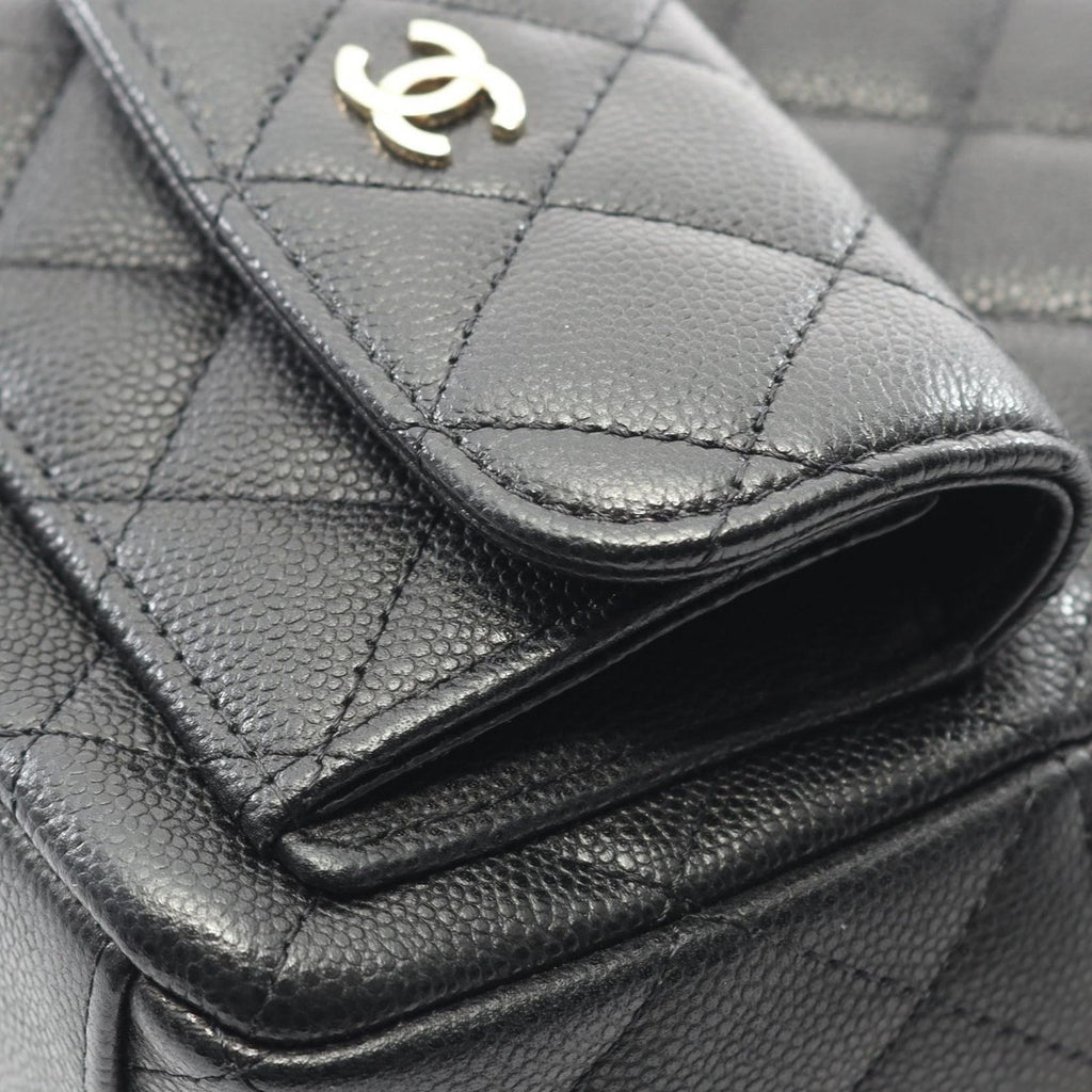 Chanel Backpack Quilted Black Caviar Leather — view 7