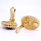 Christian Dior Vintage Gold Plated Blue 35.5 g Earrings — view 5