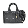Dior Book Tote Handbag Mini Shoulder Macro Kana Jukafu Black Whp