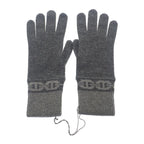 Hermes Heaven Gloves M G g1 S Cashmere Polyurethane Charbon Gray