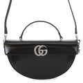 Gucci Leather GG Half Moon 2-Way Shoulder Bag Black