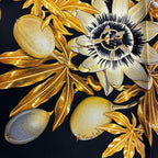Hermes Carre 90 Passiflores Passion Flower Black 100% Silk Scarf — view 7