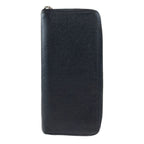 Louis Vuitton Taiga Zippy Wallet Vertical Ardoise Black Silver Hardware Leather