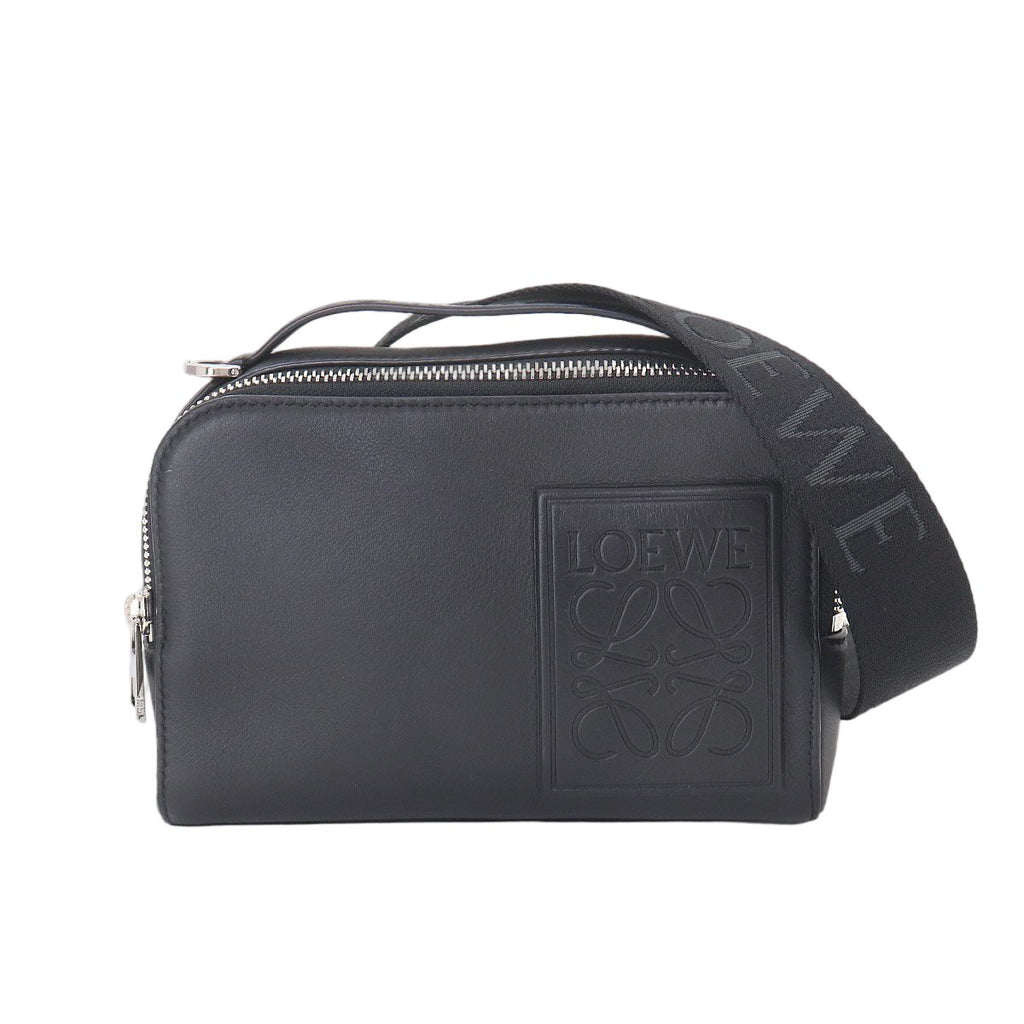 Loewe Crossbody Camera Bag Mini 2-Way Leather Black