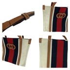 Gucci Interlocking White Brown Gold Hardware Canvas Tote 2-Way — view 6