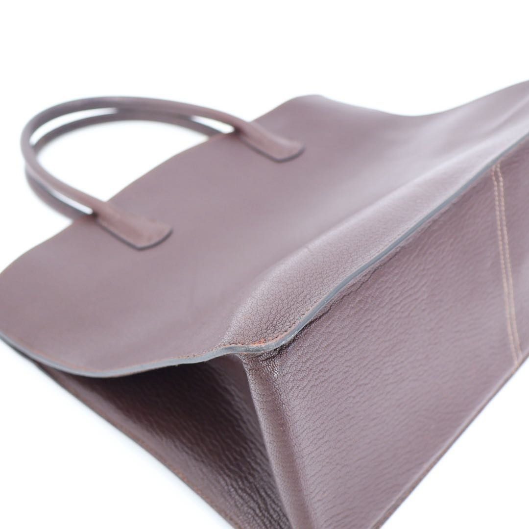 Hermes Tote White Bus GM Leather Brown — view 5
