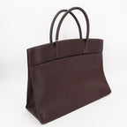 Hermes Tote White Bus GM Leather Brown