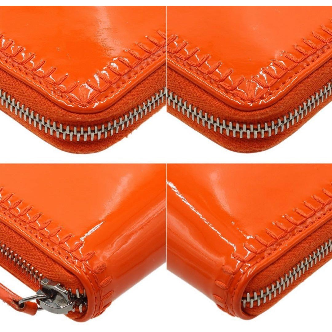 Chanel Patent Leather Coco Mark Round Zipper Long Wallet — view 6