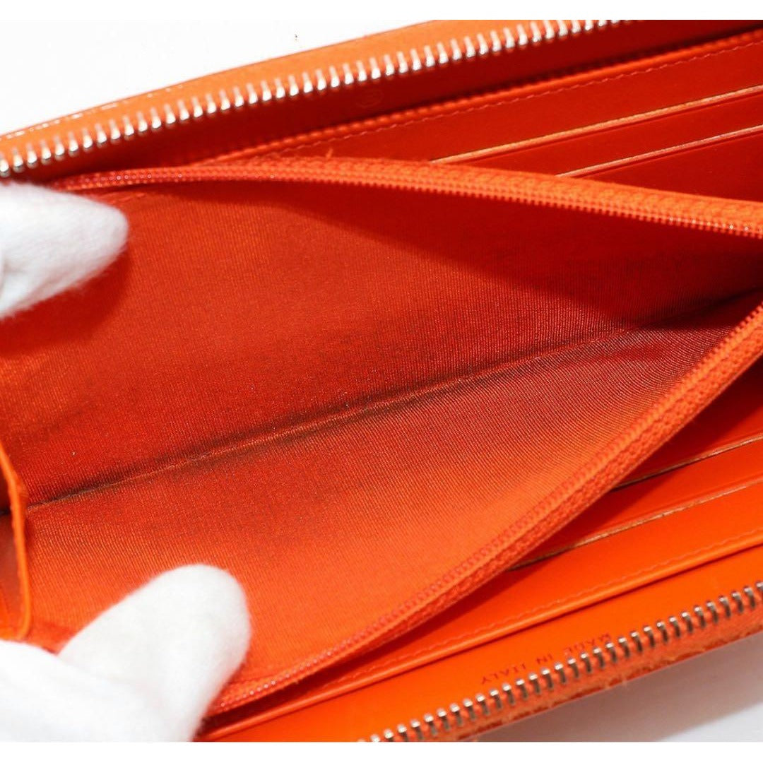 Chanel Patent Leather Coco Mark Round Zipper Long Wallet — view 9