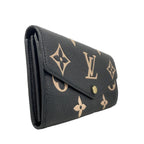 Louis Vuitton Wallet Monogram Empreinte Bicolor Portefeuille Sarah Black Beige — view 2