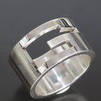 Gucci Wide Logo Ring No 14 Silver 925 E1183 — view 2