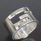Gucci Wide Logo Ring No 14 Silver 925 E1183