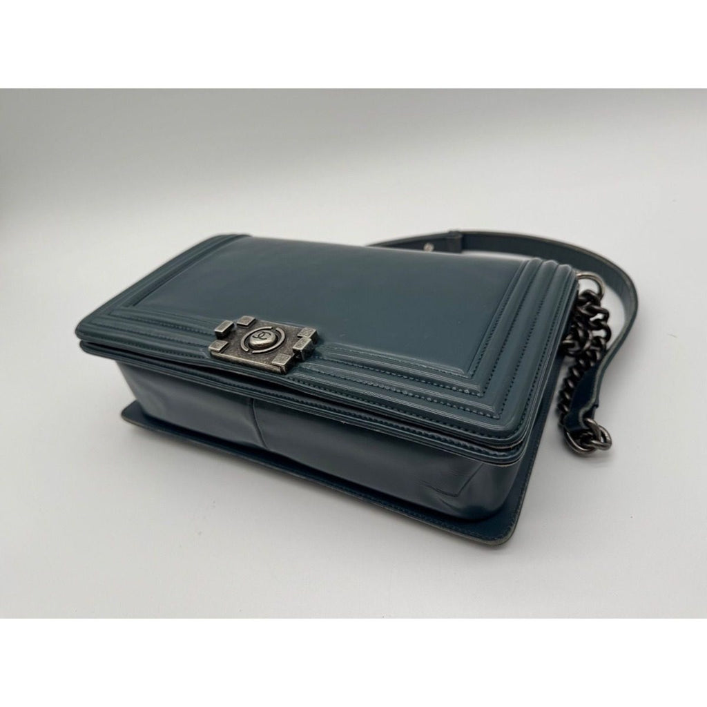 Chanel Shoulder Bag Boy CC Logo Leather with Shield Chain — view 7